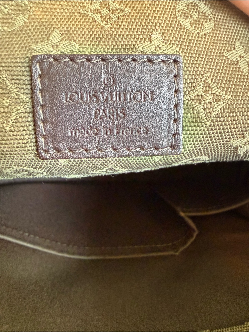 Louis Vuitton VI0074 Besace Mary Kate Olive Green & Brown Leather Crossbody Bag - Picture 3 of 16